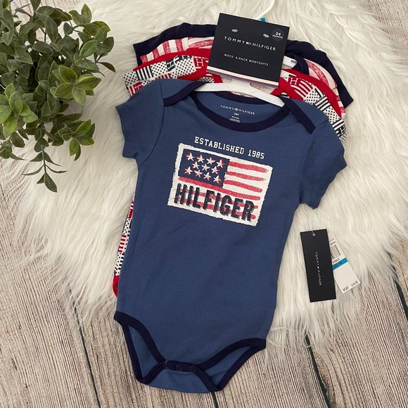 Tommy Hilfiger Other - NWT 5 pack TOMMY HILFIGER bodysuits boys 24 mo